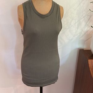 Athleta Olive Green Ribbed Tank Top
